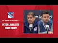 Nyr practice peter laviolette and chris drury media availability  may 21 2024