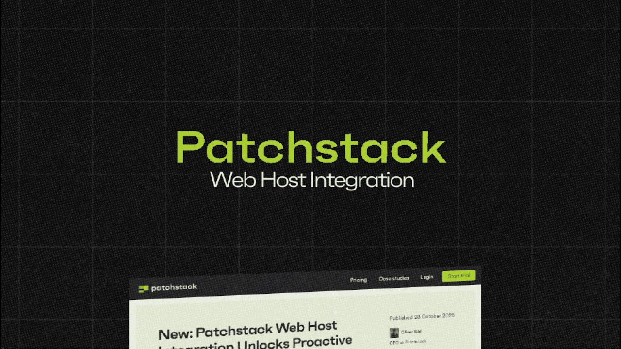 Introducing Our All-New Patchstack Web Host Integration - YouTube