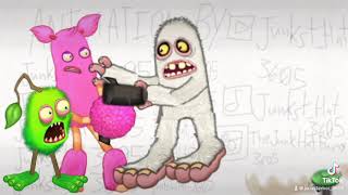 My singing monsters animation: PomPom gets very angry at Cybop (originally from TikTok)