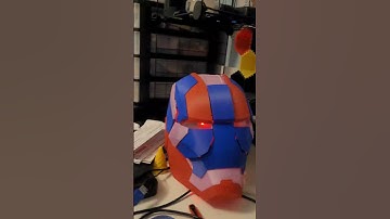 3d printed Iron Man MK5 Helmet showcase. #marvel #ironman #cosplay #programming #arduino #3dprinting