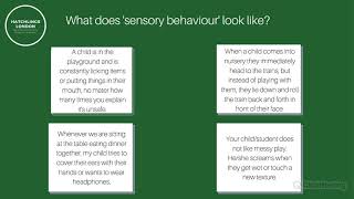 Understanding 'Sensory' Behaviour Webinar