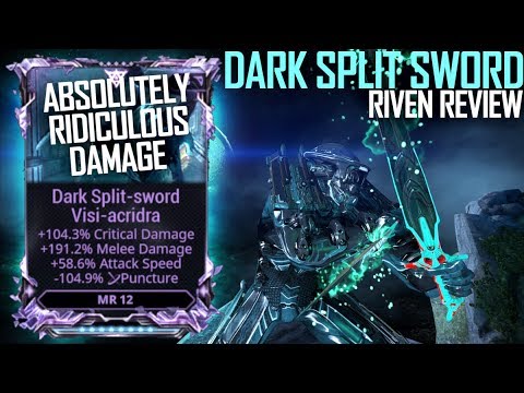 Warframe Dark Split Sword Riven Modded For Real This Time Youtube