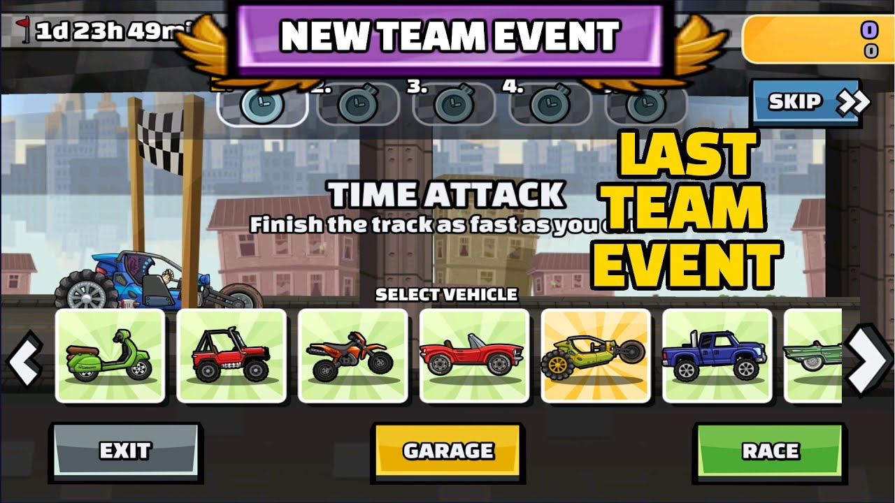 Hill Climb Racing 2 daily/weekly friends challenges - Tournaments