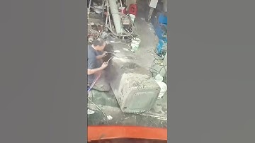 The process of welding the fuel tank