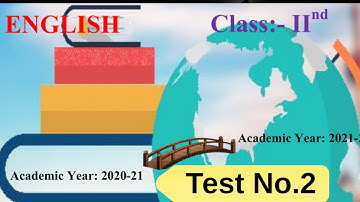 Std.2nd || Bridge Course  English Test No.2 || Urdu / Hindi  || Guidance Video