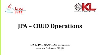 EP0022: JPA - CRUD Operations