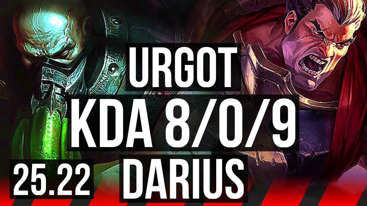 URGOT vs DARIUS (TOP) | 1100+ games, Legendary | EUW Grandmaster | 25.22