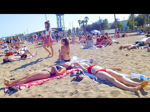Walking Tour Barcelona, Spain / Playa de Barceloneta 4K WALK / What To See & Do in Barcelona