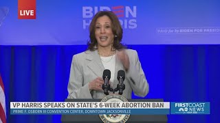 VP Kamala Harris speaks on reproductive rights in Jacksonville