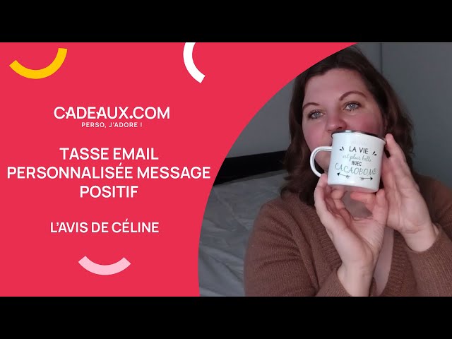 Tasse personnalisée en émail - Message Positif