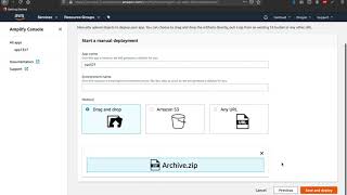 Deploying code in AWS Amplify without GIT integration