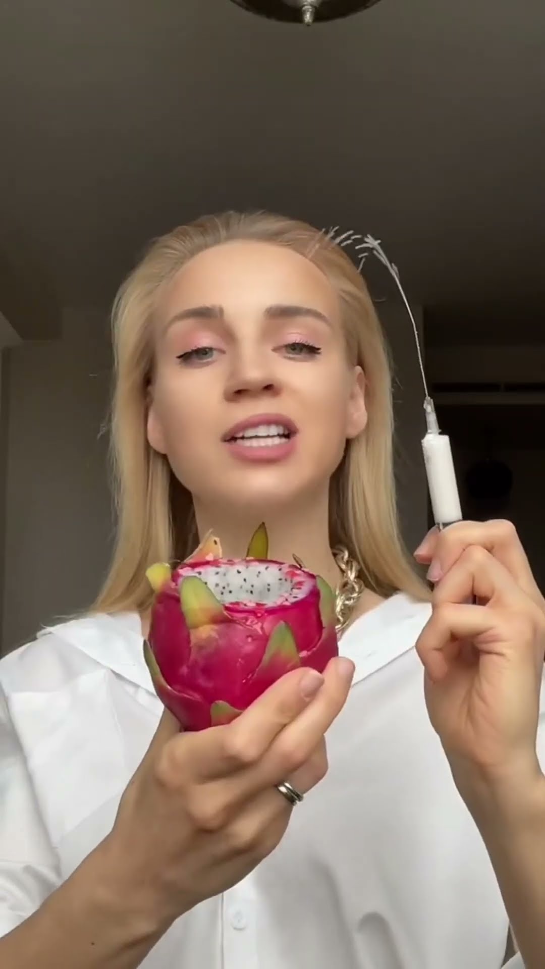 Dragon Fruit Coffee ? ☕️ #food #dontwastefood #asmr #eating #mukbang