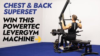 Chest & Back Superset Workout | Win this Powertec Levergym Gym worth $2500 | Jan 2022 | Free Entry