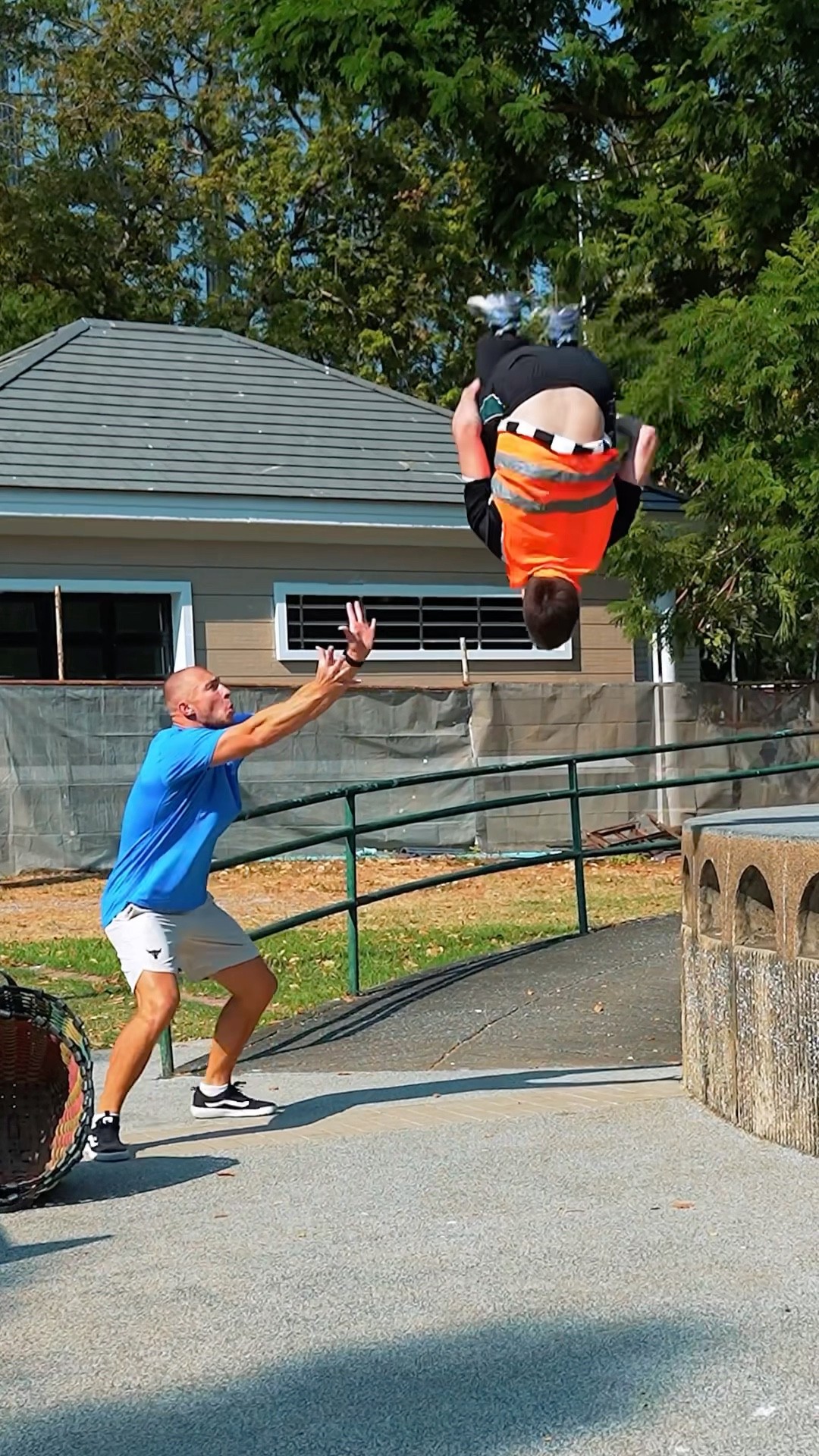 Taught a Cleaner How to Do a Backflip?? #kiryakolesnikov #prank #tutorial #stunt #parkour #funny