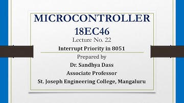 SJEC Lectures: MICROCONTROLLER-Interrupt Priority in 8051