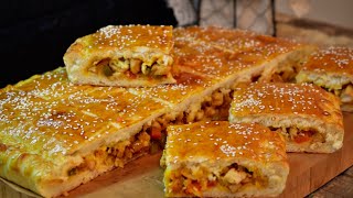 لازم تجربوها! 💪فطيرة الدجاج السريعه بعجينه قطنيه من غير بيض لكافة انواع المعجنات Chicken Pie