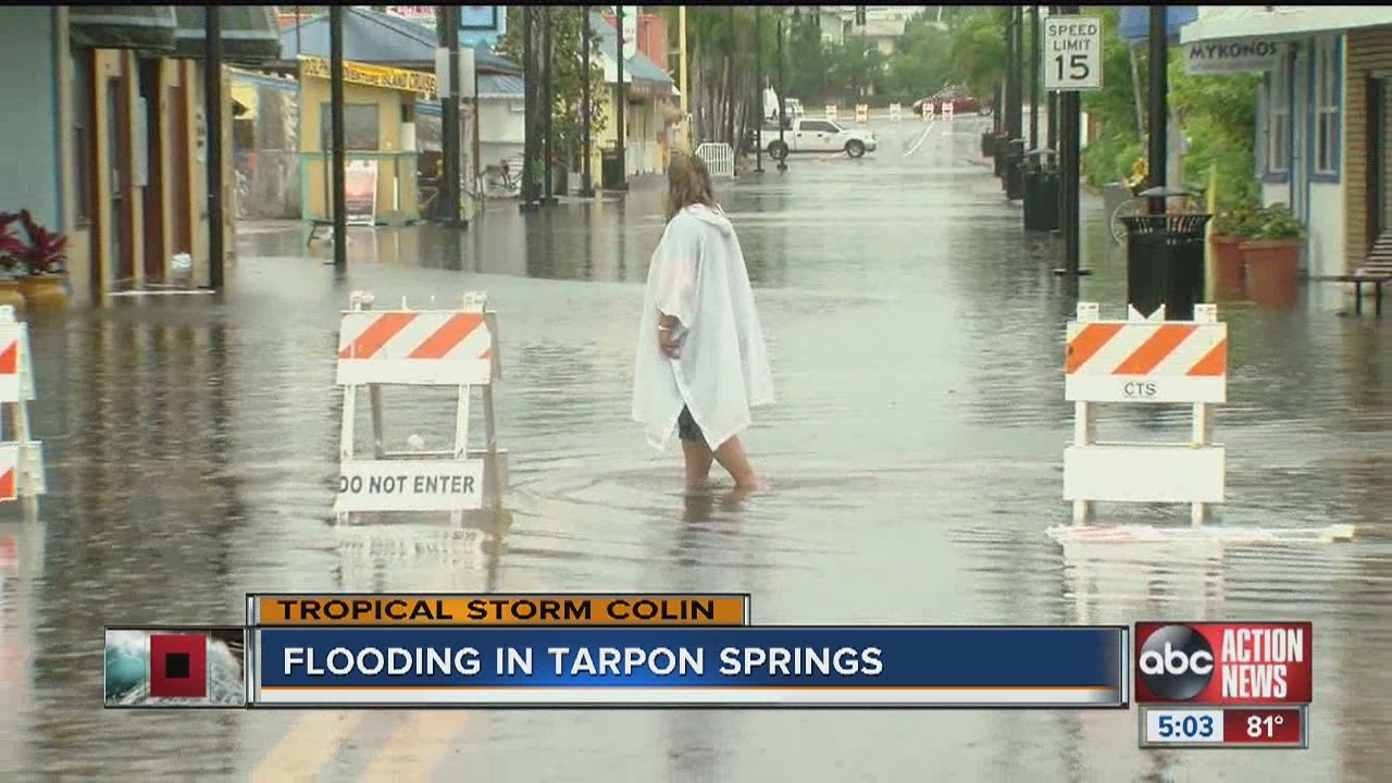 Tropical Storm Colin Flooding in Tarpon Springs YouTube