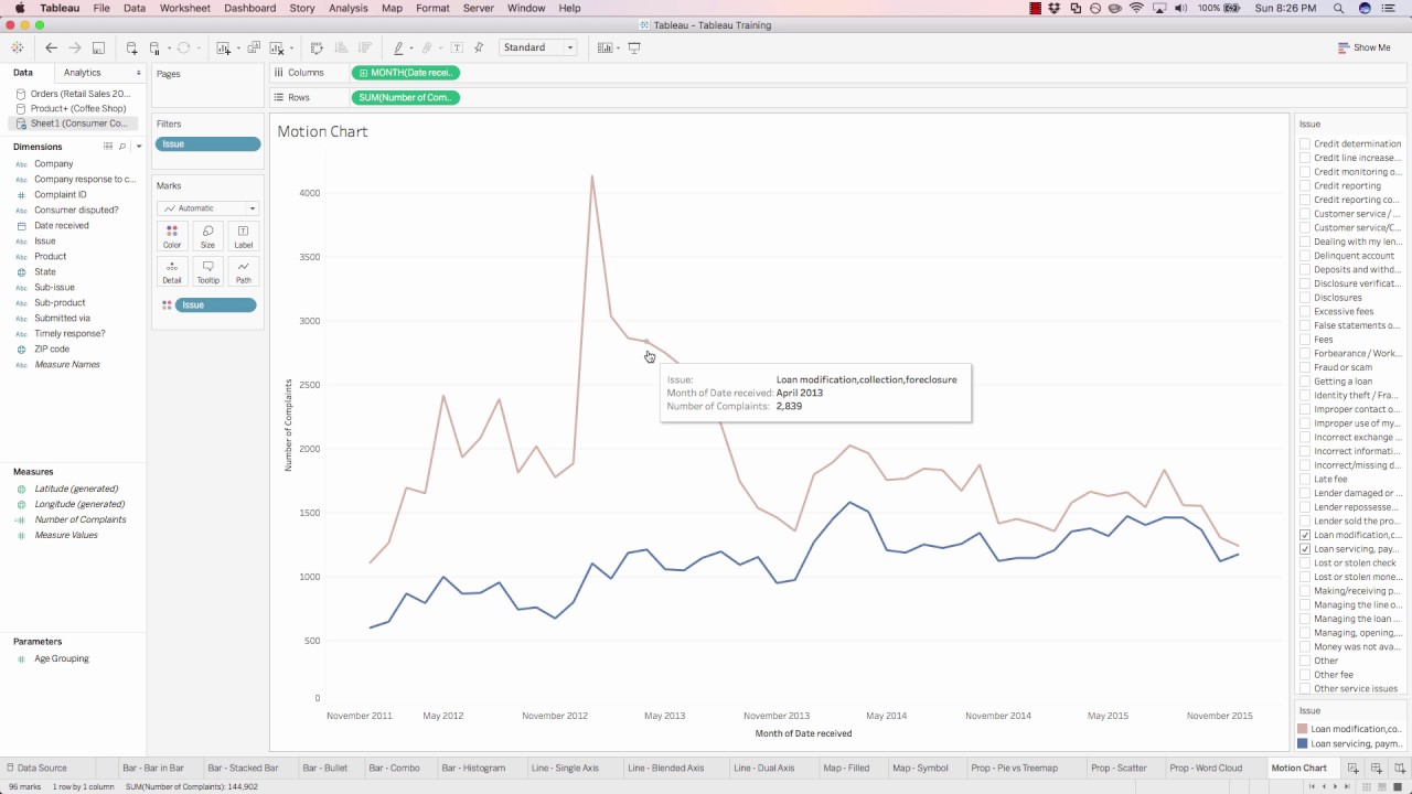 How To Create Motion Chart In Tableau