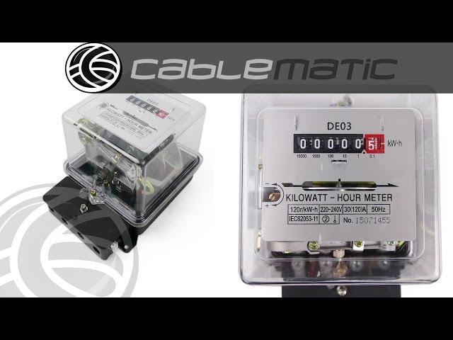 Contador medidor de electricidad monofásico 30A 230V 50Hz de plástico  transparente - Cablematic