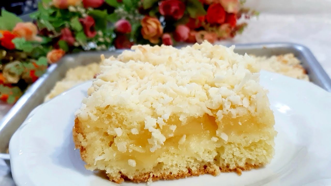 Ананасовый торт с кокосом! Идеальное сочетание к кофе или чаю!