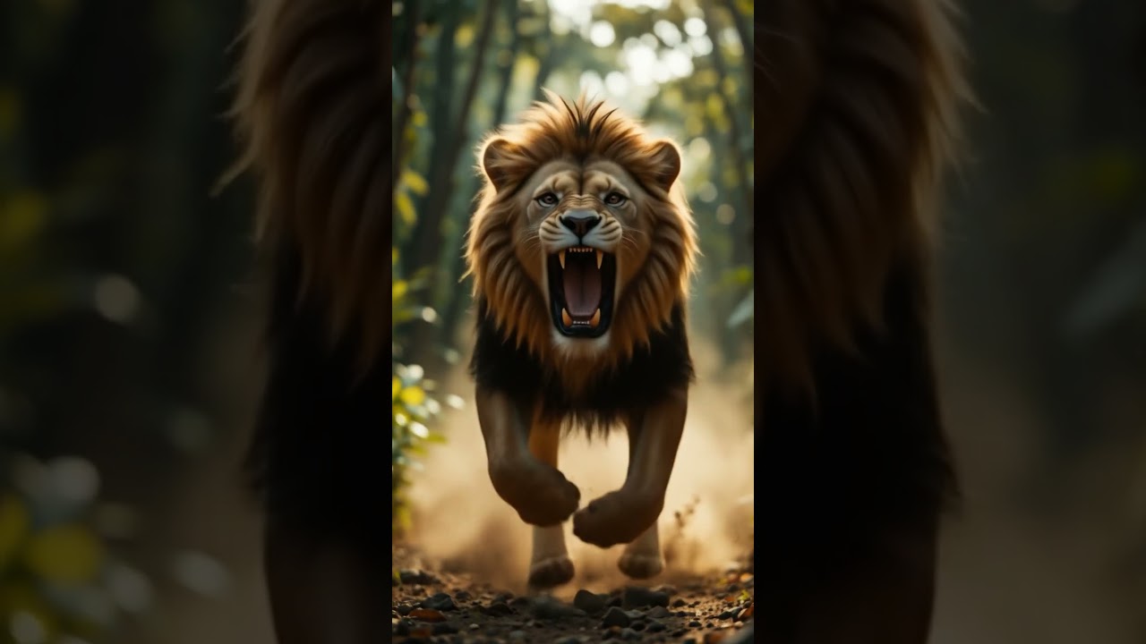 “😱 Tiny Cat Steals Lion’s Cub 🦁!! And This happened! #cat #kitten #viralvideo