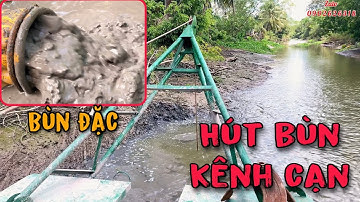 Hút bùn đặc lắp ao vườn sầu riêng ngập gốc | hút bùn ao