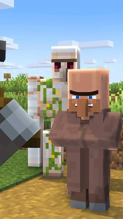 Villagers VS Pillagers😂|#minecraft #shorts