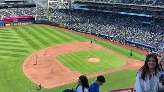 In the stands view of Orioles vs Royals at Kauffman stadium