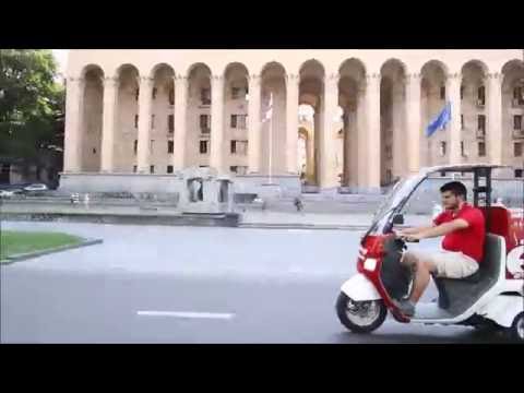 menu.ge #M1 Food Delivery in Tbilisi Georgia (Honda Gyro Canopy)