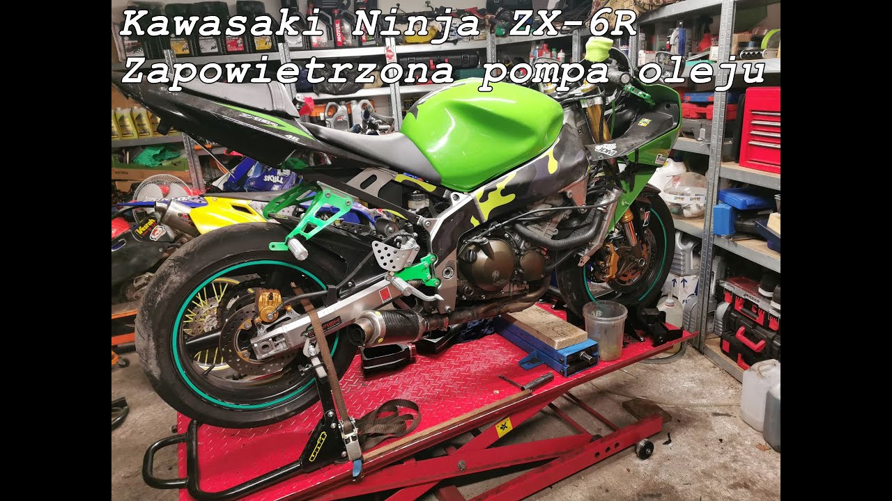 Kawasaki Zx 6r Zapowietrzona Pompa Oleju Youtube