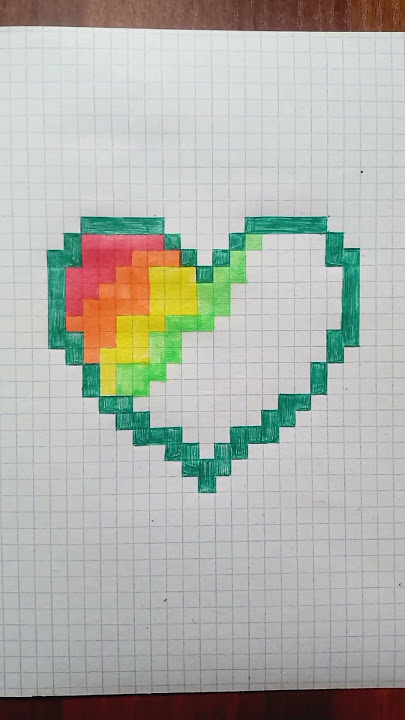 Melting Rainbow Heart Perler Bead Pattern, Bead Sprites