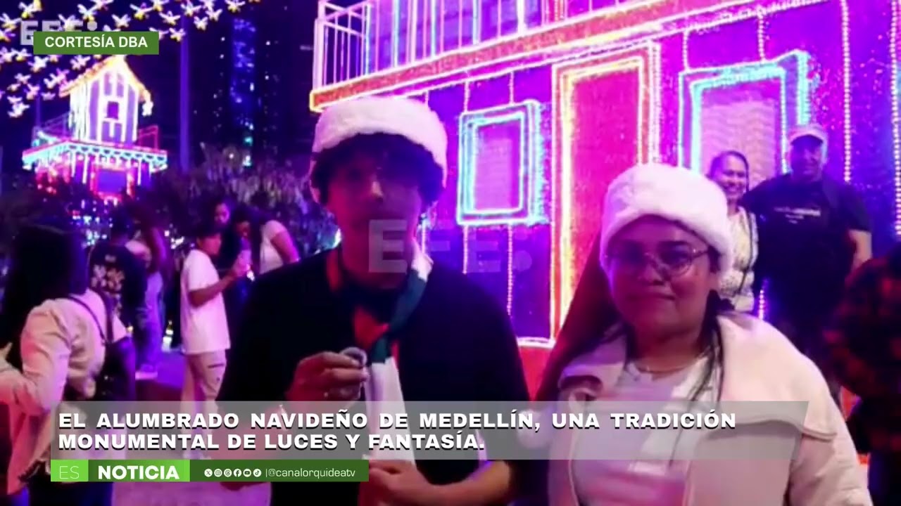 En navidad: Ocho millones de bombillas iluminan las noches de Medellín.