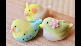 【ライブ配信】ウグイス、オカメインコ、セキセイインコの練り切り和菓子の作り方（ぐだり晩酌配信）