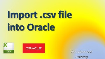 CSV file import into Oracle