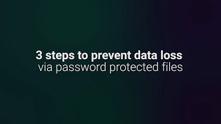 Preventing data loss via password protected files in 3 steps screenshot 2