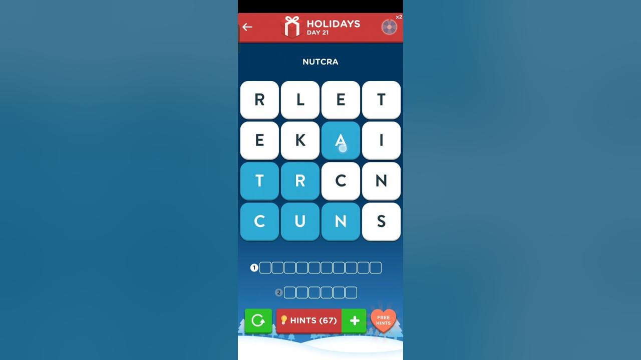 Wordbrain 2 Holiday Event Day 21 2022 Answers YouTube