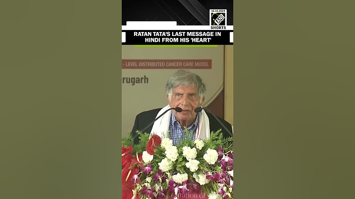 Ratan Tata’s last viral speech in Hindi from his ‘heart’ as business tycoon passes away at 86