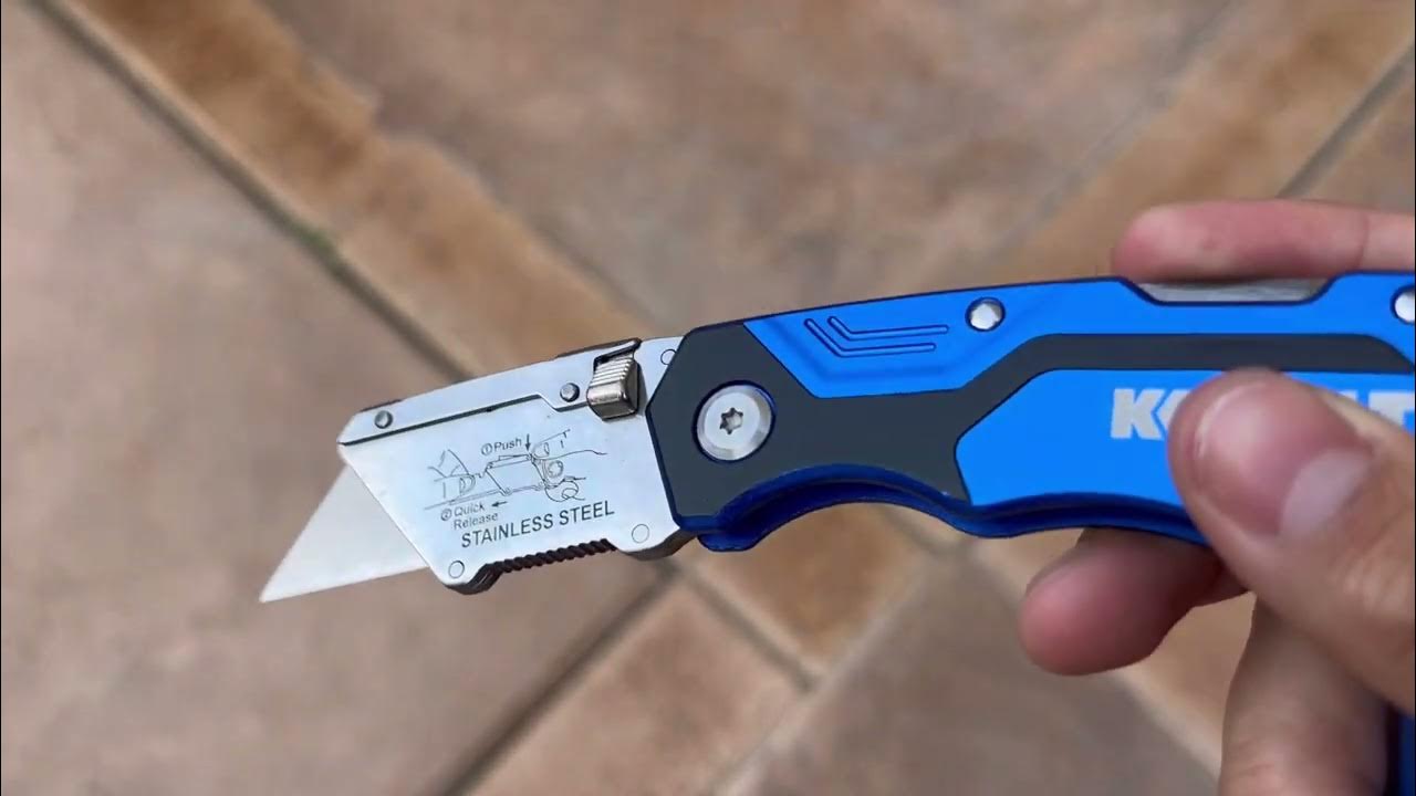Kobalt Lockback 3/4-in 11-Blade Folding Utility Knife in the