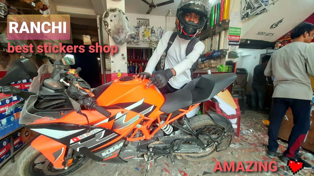 BEST STICKERING SHOP ONRANCHI 😍 KANTATOLI CHOWK RANCHI BIKE WREAPING RC 200 BY SR RIDER