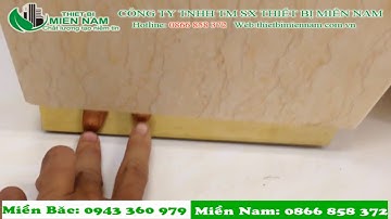 Thùng rác đá hoa cương, thùng rác inox mạ vàng gắn đá, thùng rác trang trí có gạt tàn