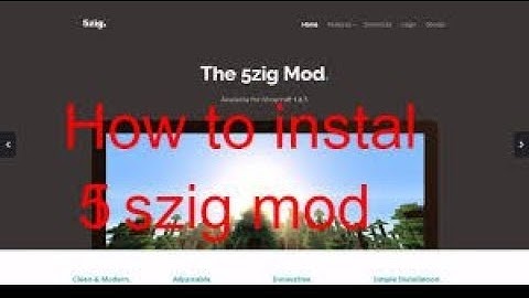 HOW TO GET 5ZIG MOD FOR MINECRAFT 1.7 - 1.12 WITH OPTIFINE