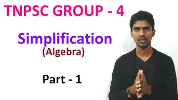 SIMPLIFICATION ALGEBRA PART 1 | TNPSC GROUP 4 | Mission 2.O | Aptitude in Tamil
