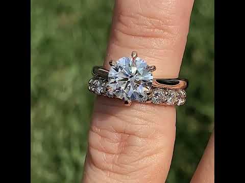 Tapered Cathedral Moissanite Solitaire Ring ring video