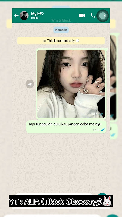POV DIPUTUSIN KARENA JELEK? || pov whatsmock fake chat || Ib Tiktok alicealdebaraann || #whatsmock