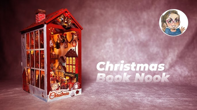 Book Nook Diy 3d Wooden Puzzle Led Christmas Decorations - Temu