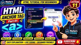 HTML Links (-a- Tag) Explained | HTML Complete Course | Lecture 11 Part 01