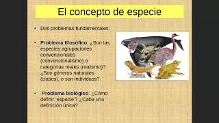 Filosofía de la Biología. Tema 7(1)  El concepto de especie 1ª parte