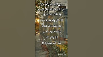 سورة النساء الآية ٢٩ و٣٠