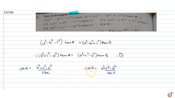 In triangle `ABC` `(a^2-b^2-c^2)beginA+(a^2-b^2+c^2)beginB=`
