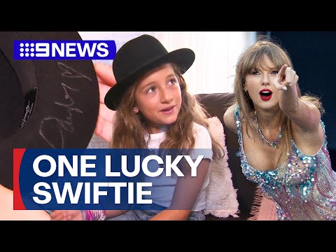 Taylor Swift brings child Swiftie on stage in Melbourne | 9 News Australia